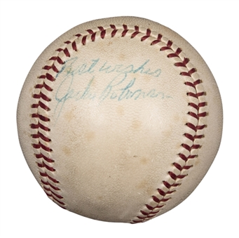Jackie Robinson Autographed and Inscribed "Best Wishes" OAL Cronin Baseball (PSA/DNA)